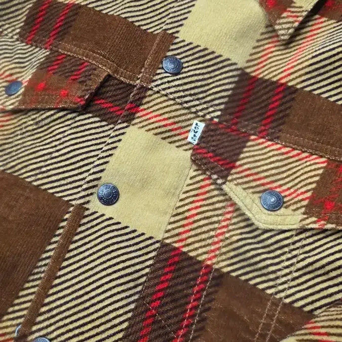 [BUNJANG] LVC Brown Checkered Shirt Jacket / lvc 브라운 체크 셔츠 자켓
