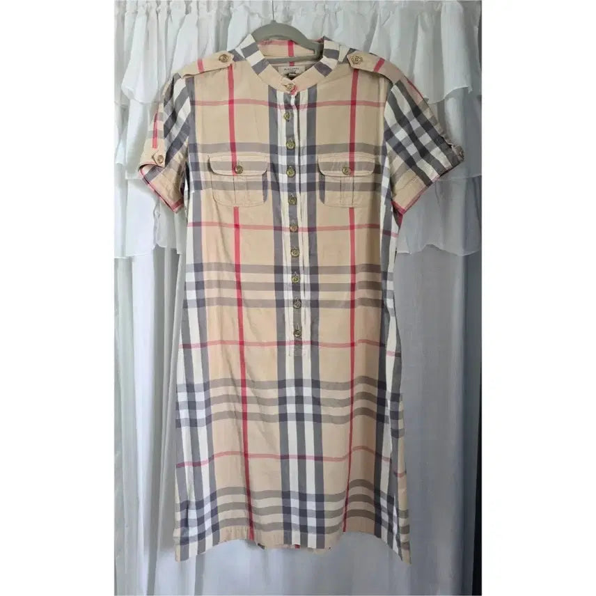 [BUNJANG] Burberry Vintage Check Short Sleeve Dress / 빈티지 버버리 체크 반팔 원피스
