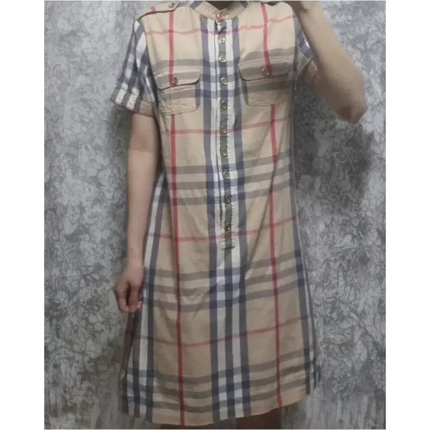 [BUNJANG] Burberry Vintage Check Short Sleeve Dress / 빈티지 버버리 체크 반팔 원피스