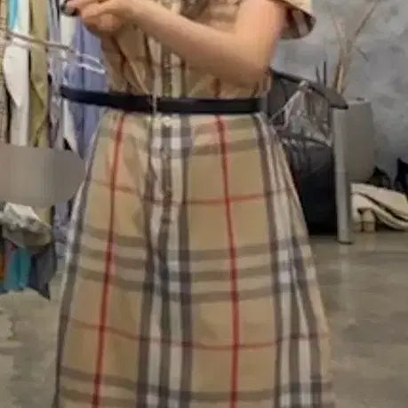 [BUNJANG] Burberry Vintage Check Short Sleeve Dress / 빈티지 버버리 체크 반팔 원피스