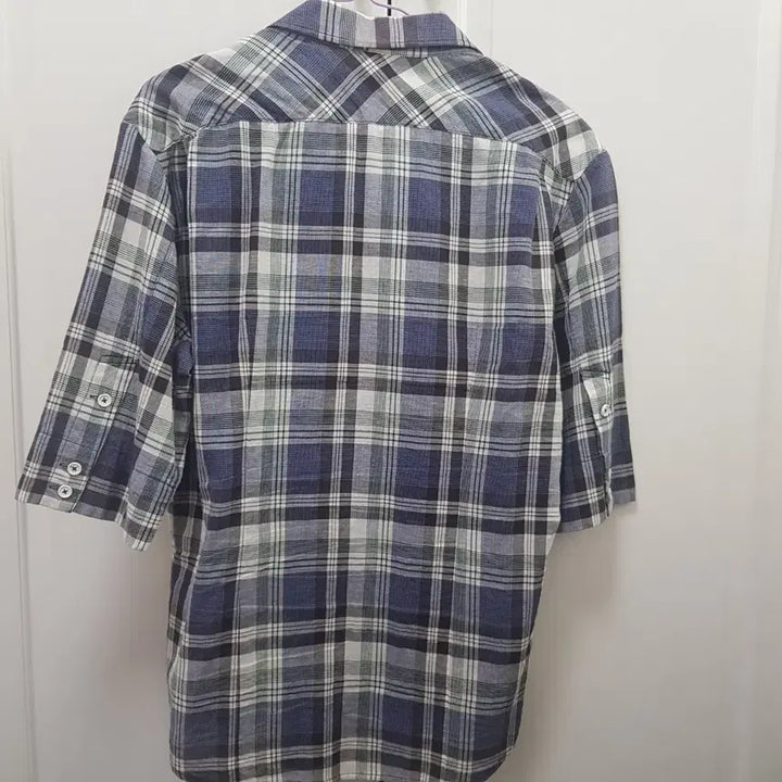 [BUNJANG] Solid Homme Check Short Sleeve Shirt / 솔리드옴므 체크 반팔 셔츠 100