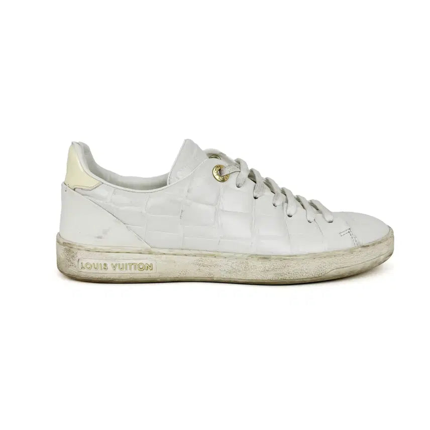 [BUNJANG] Louis Vuitton Frontrow White Leather Sneakers Size 35.5 / [35.5]루이비통 프론트로우 화이트 스니커즈