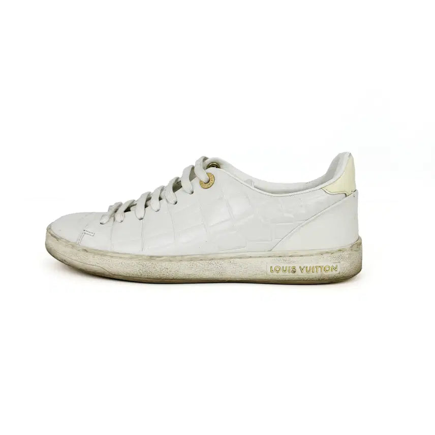 [BUNJANG] Louis Vuitton Frontrow White Leather Sneakers Size 35.5 / [35.5]루이비통 프론트로우 화이트 스니커즈
