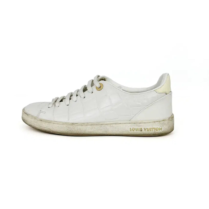 [BUNJANG] Louis Vuitton Frontrow White Leather Sneakers Size 35.5 / [35.5]루이비통 프론트로우 화이트 스니커즈