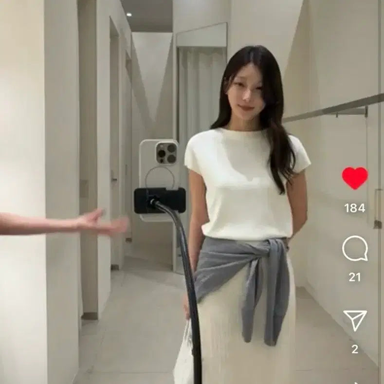 [BUNJANG] SIE Claire Layered Skirt Cream / 시에 SIE 클레르 레이어드 스커트 크림
