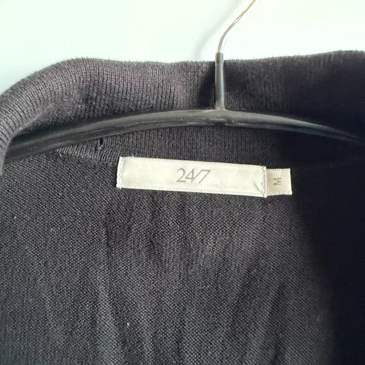 [BUNJANG] 24/7 Black Short Sleeve Knit Polo Shirt / 24/7 블랙 반팔 카라 니트 티셔츠 (100-105)