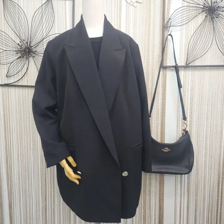 [BUNJANG] H&amp;M Black Oversized Jacket - Size L / H&amp;M 블랙 오버핏 자켓 L사이즈