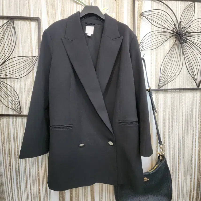 [BUNJANG] H&amp;M Black Oversized Jacket - Size L / H&amp;M 블랙 오버핏 자켓 L사이즈