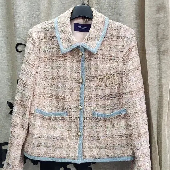 [BUNJANG] Misense Pink Tweed Jacket (Size 55) / 미센스 핑크 트위드자켓55