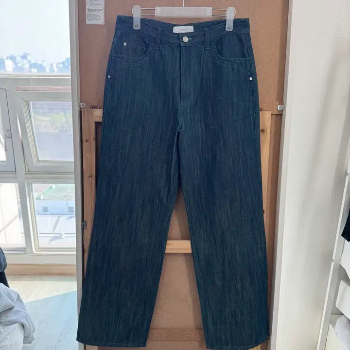 [BUNJANG] L Mina B Neon City Pop Wide Denim Pants / L / 미나브 네온 시티팝 와이드 데님팬츠