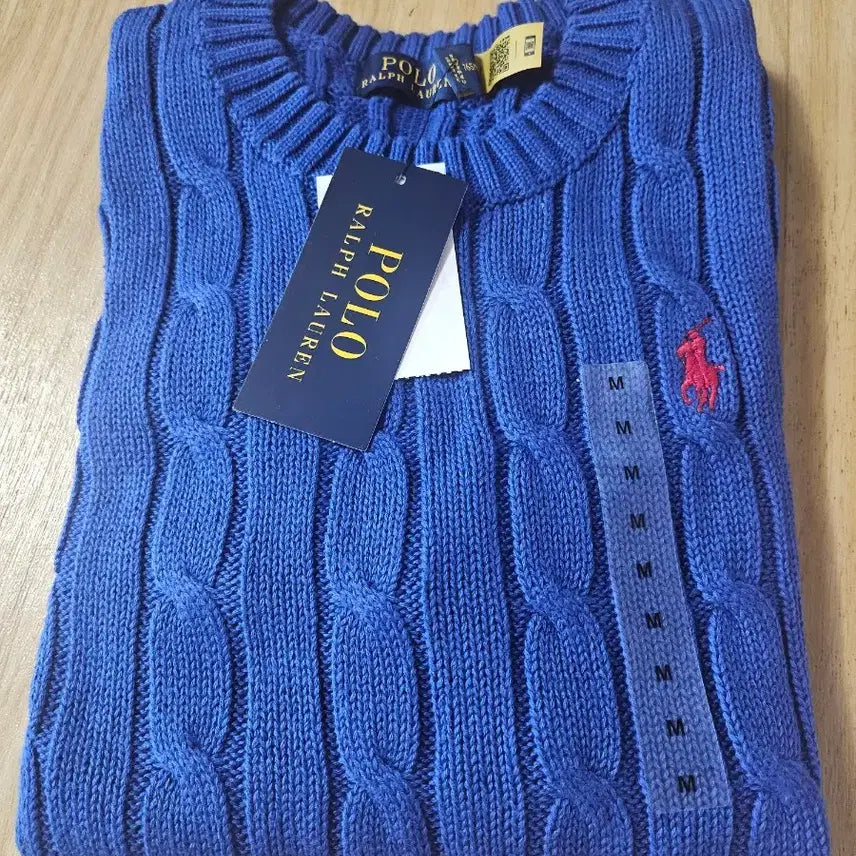 [SOLD OUT] 폴로 랄프로렌 케이블 니트 블루 M 새상품