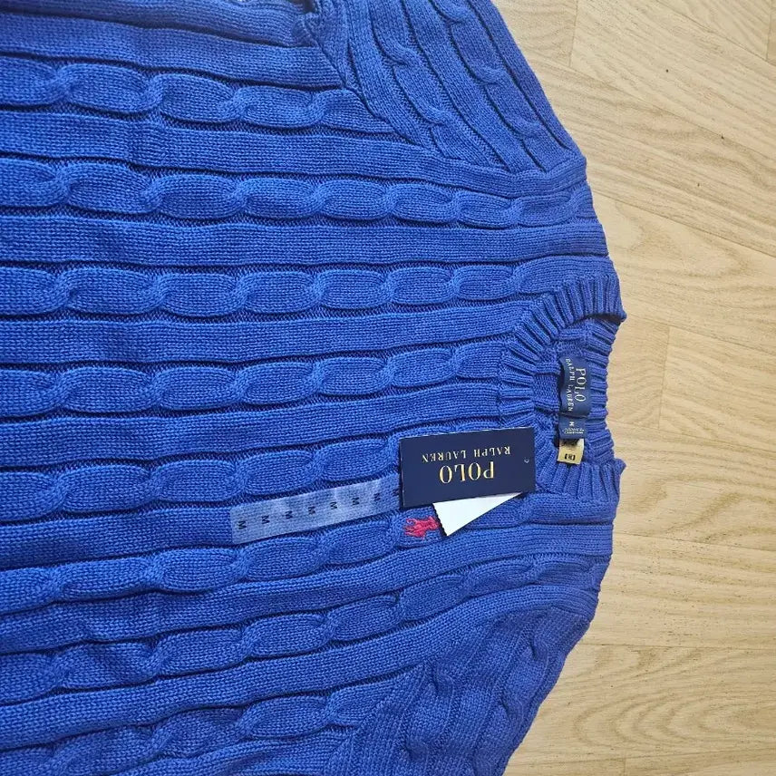 [SOLD OUT] 폴로 랄프로렌 케이블 니트 블루 M 새상품