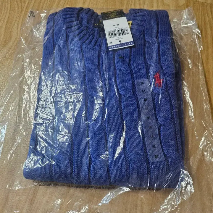 [SOLD OUT] 폴로 랄프로렌 케이블 니트 블루 M 새상품