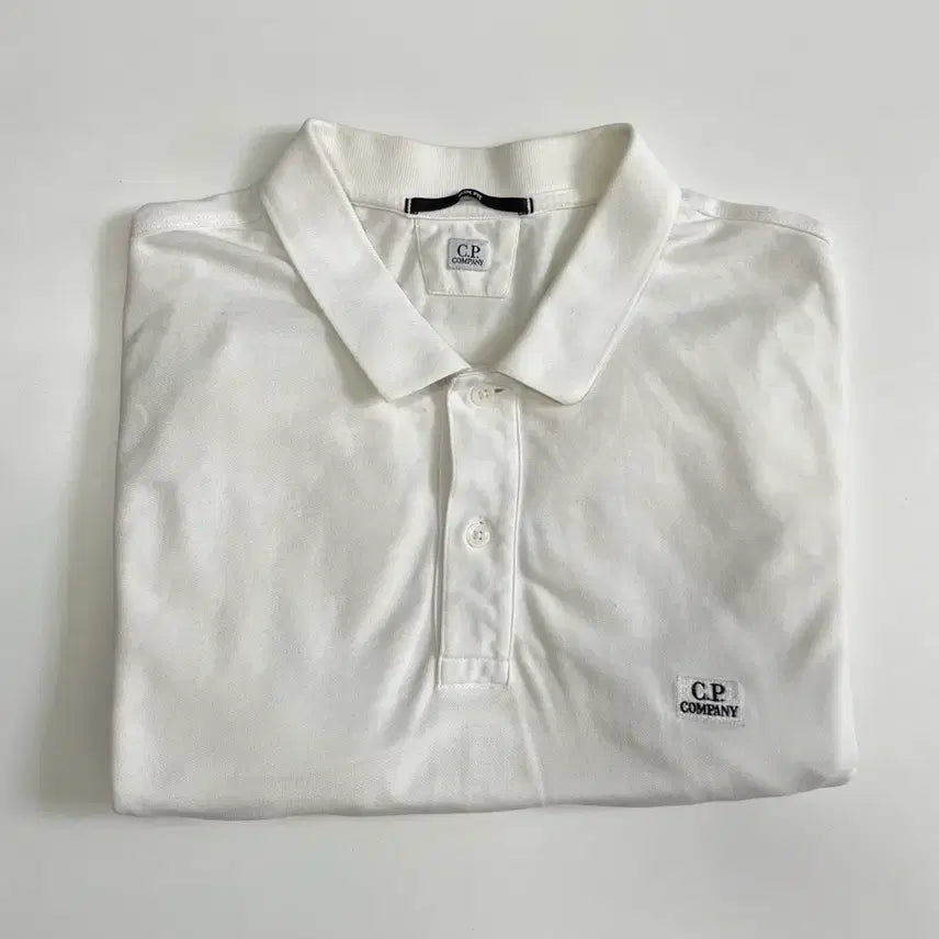 [BUNJANG] C.P. Company White Polo T-Shirt XL / C.P. 컴퍼니 화이트 폴로 티셔츠 XL