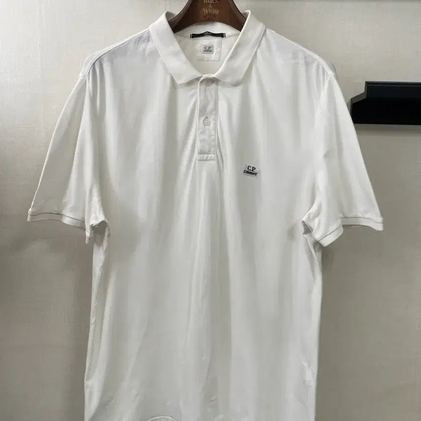 [BUNJANG] C.P. Company White Polo T-Shirt XL / C.P. 컴퍼니 화이트 폴로 티셔츠 XL