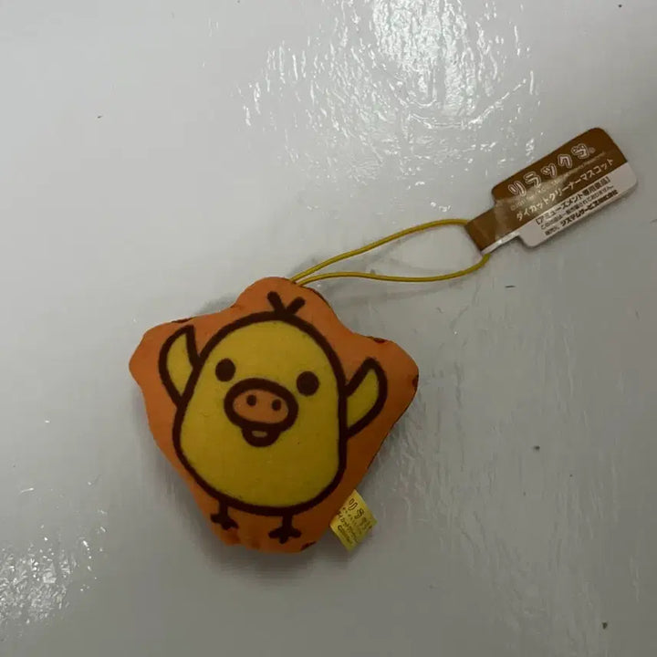[BUNJANG] Rilakkuma Kiiroitori Vintage LCD Screen Cleaner Keychain / 리락쿠마 키이로이토리 고전 액정클리너 인형 키링