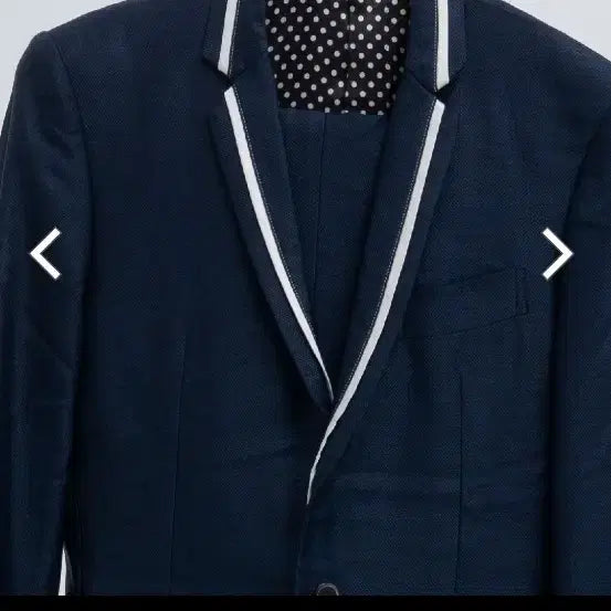[BUNJANG] Blue and White Tuxedo Suit Set / 블루화이트 띠 턱시도 정장 슈트 1벌