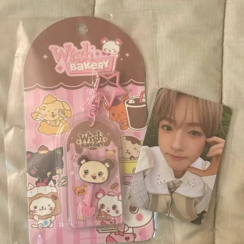 [SOLD OUT] (원가양도)엔시티위시 위시베이커리 사쿠야 초콜릿키링+사쿠야 무모샵 포카