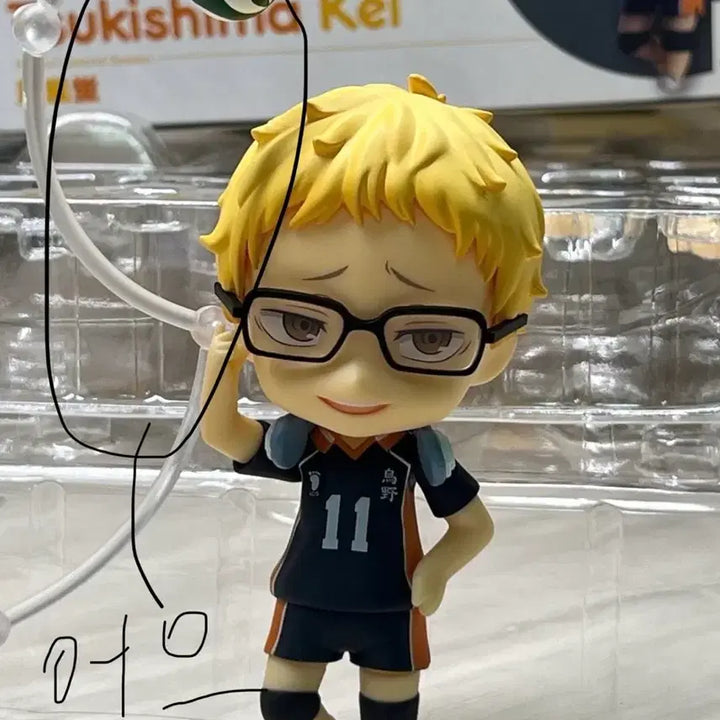 [BUNJANG] Haikyu Tsukishima Kei Nendoroid Figure Set / 하이큐 츠키시마 케이 넨도로이드 | 오비츠11 바디, 목파츠