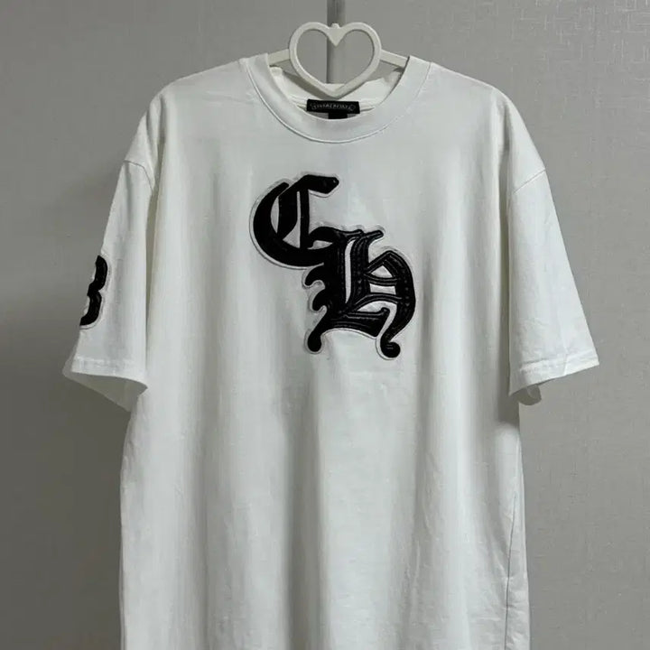 [BUNJANG] Chrome Hearts Leather Patch T-Shirt White L / Chrome Hearts 반팔 화이트 L
