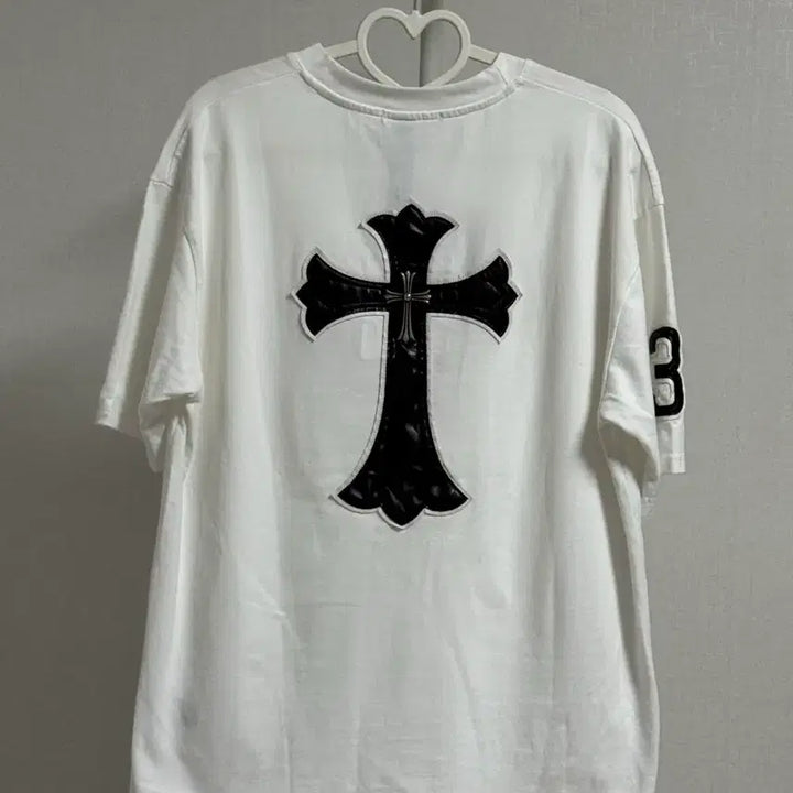 [BUNJANG] Chrome Hearts Leather Patch T-Shirt White L / Chrome Hearts 반팔 화이트 L