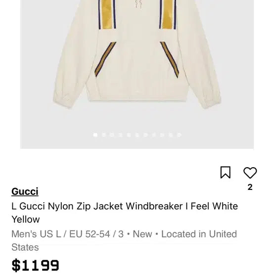 [BUNJANG] 구찌 gucci 나일론 집업 윈드 브레이커 L / 구찌 gucci 나일론 집업 윈드 브레이커 L