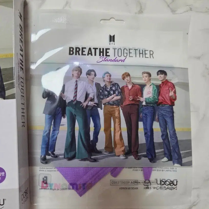 [BUNJANG] BTS Breathe Together Dynamite Edition Mask / 방탄소년단 보라색마스크 Breathe Together 마스크 다이너마이트