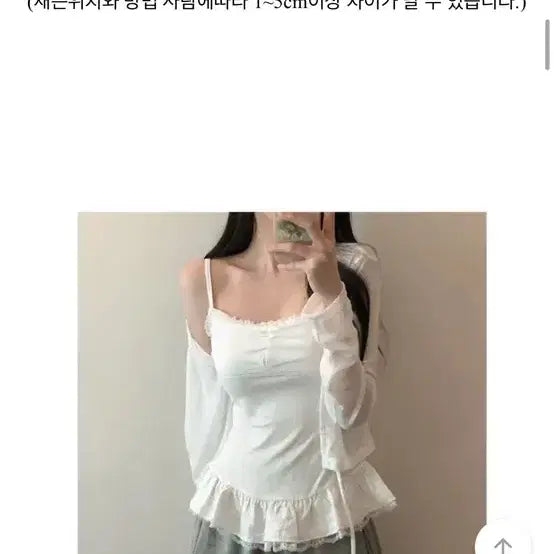 [SOLD OUT] 에이블리 화이트 프릴 나시 가디건 세트