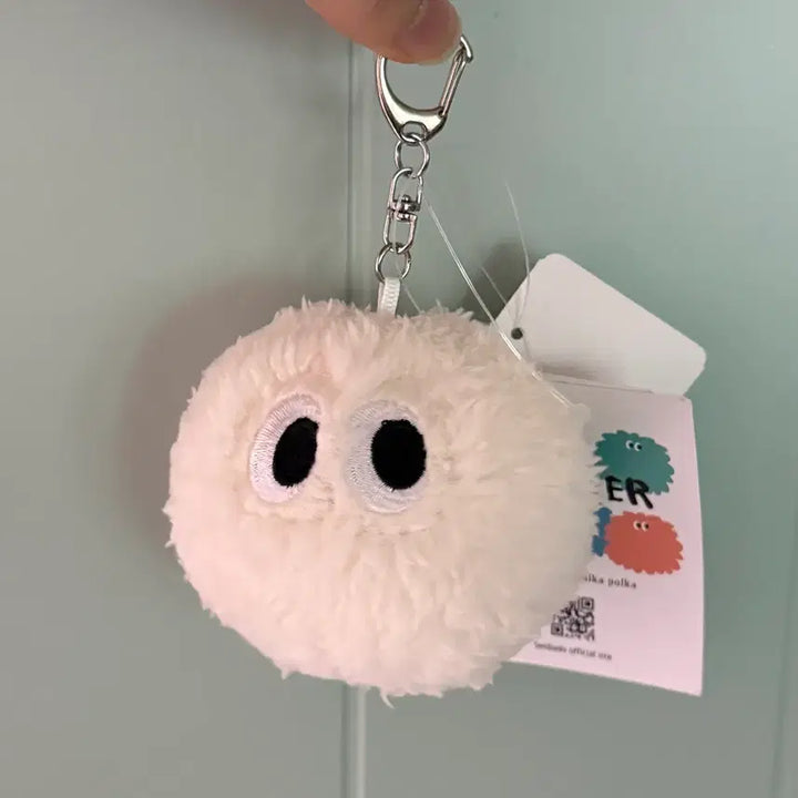 [BUNJANG] Polka Polka White Flower Charm Keychain / 일본 브랜드 polka polka 정품 흰송이 키링