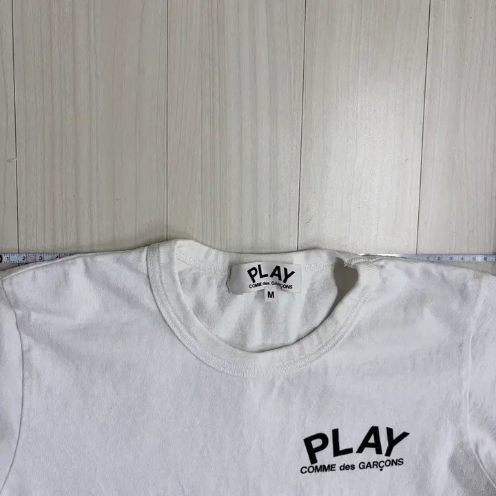 [BUNJANG] Comme des Garcons PLAY White Short Sleeve T-shirt / 꼼데가르송 PLAY 흰색 반팔 티셔츠