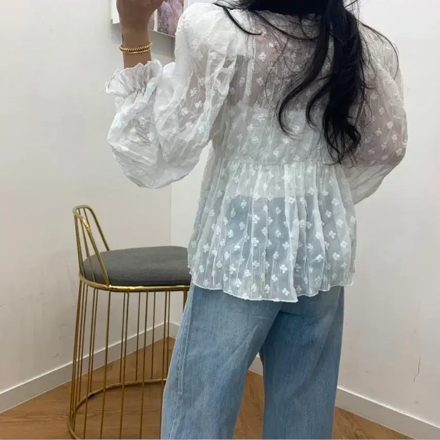 [BUNJANG] Bel 201 Jane Ribbon Blouse / 벨201 제인리본 블라우스