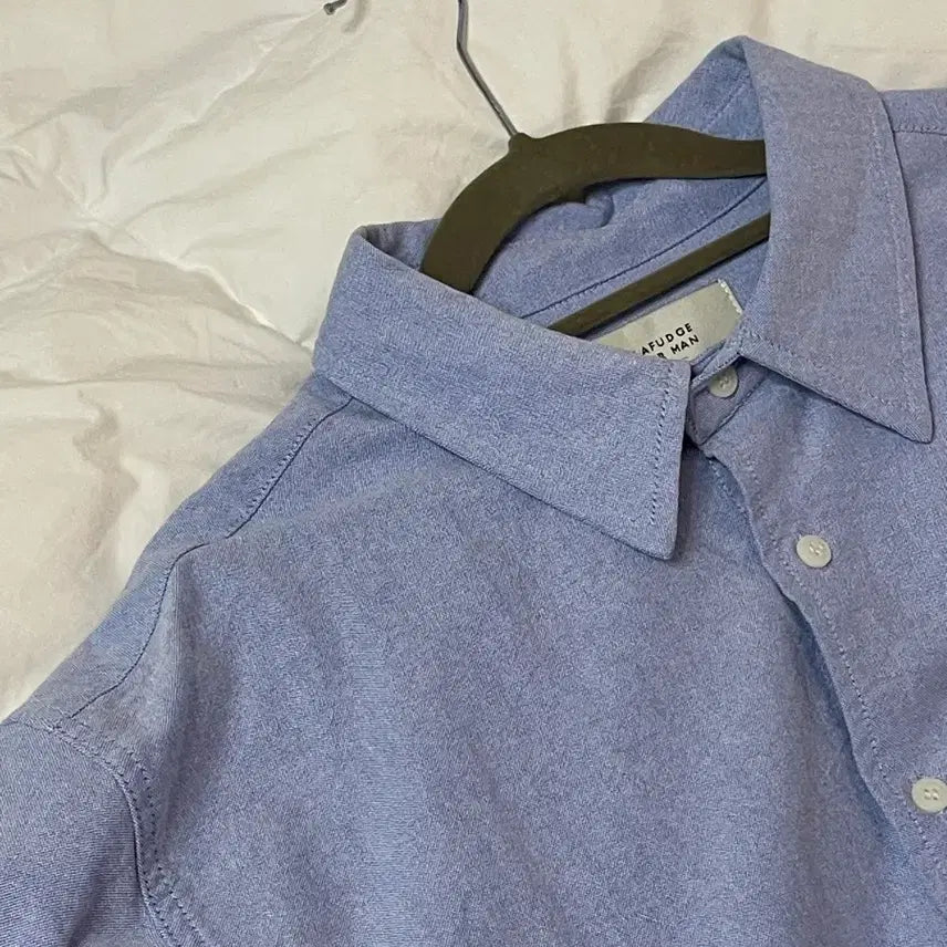[BUNJANG] Lafarge Store Solid Oxford Tie Shirt Royal Blue / [넥타이 set] 라퍼지스토어 솔리드 오버핏 옥스포드 타이셔츠 로얄 블루