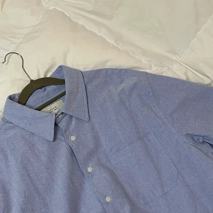 [BUNJANG] Lafarge Store Solid Oxford Tie Shirt Royal Blue / [넥타이 set] 라퍼지스토어 솔리드 오버핏 옥스포드 타이셔츠 로얄 블루