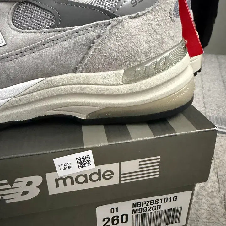 [SOLD OUT] [새상품] 뉴발란스 992 메이드 인 USA 그레이 - D 스탠다드 26