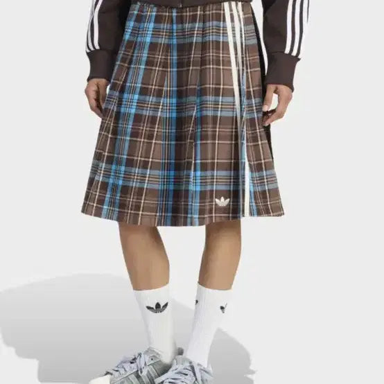 [BUNJANG] Adidas Pleated Check Skirt / 아디다스 플리츠 체크 스커트