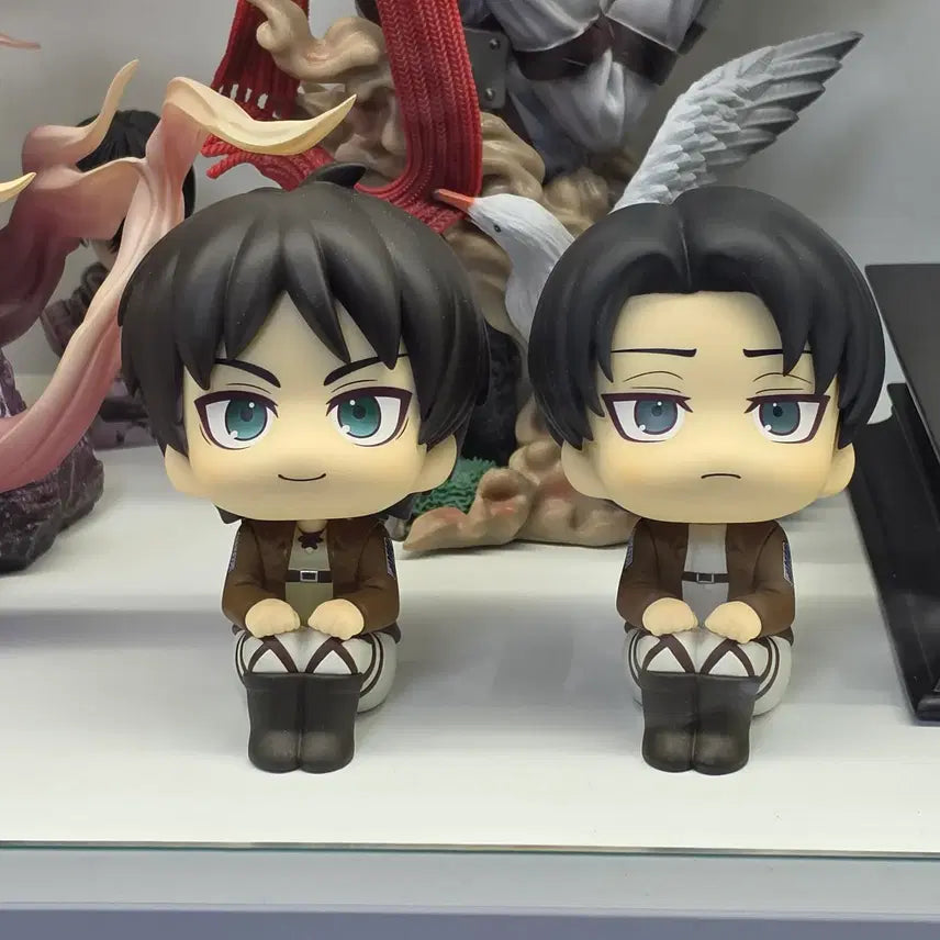 [BUNJANG] Attack on Titan Eren &amp; Levi Look Up Bundle Set / (방석O, 박스O) 에렌, 리바이 룩업 개봉양품 일괄판매 합니다.
