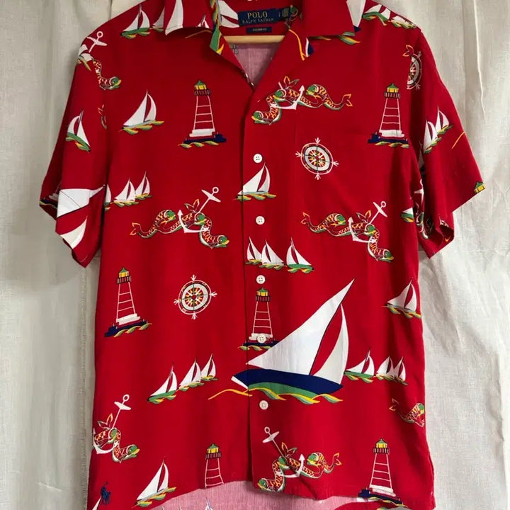 [BUNJANG] Polo Ralph Lauren Sailboat Hawaiian Shirt / 폴로 랄프로렌 / 세일보트 하와이안 셔츠 / S
