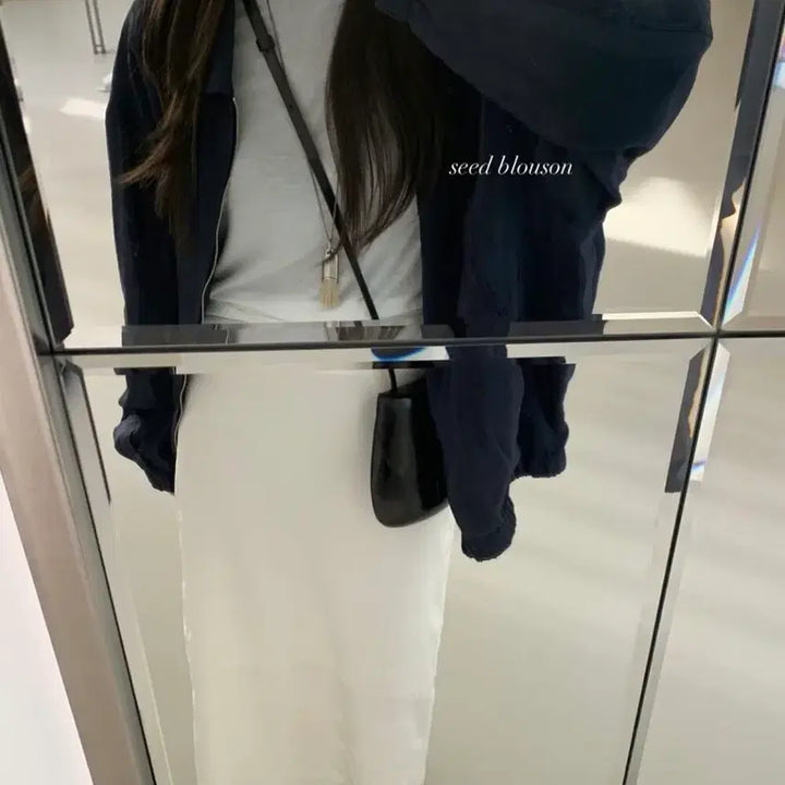 [BUNJANG] Basket Seed Blouson Navy Jacket / 바스켓 시드블루종 네이비 새상품