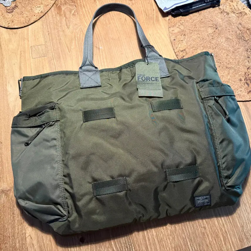 [SOLD OUT] [새상품] 포터 포스 투웨이 토트백 세이지 그린