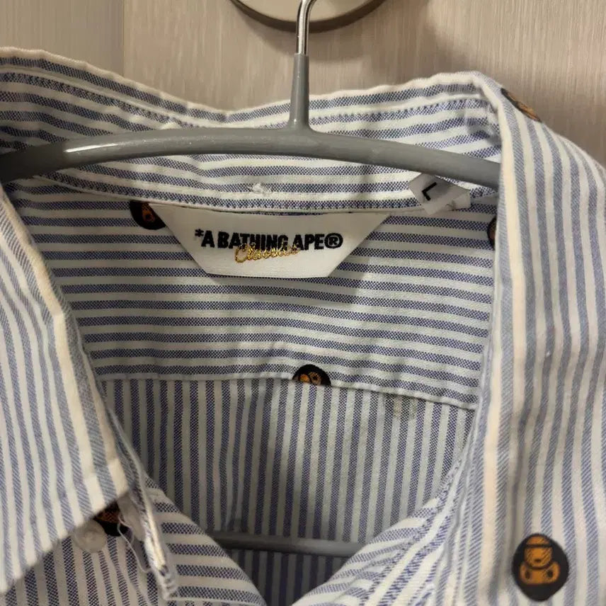 [BUNJANG] BAPE Stripe Short Sleeve Shirt / 베이프 셔츠 반팔