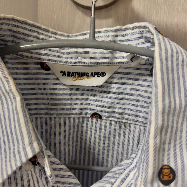 [BUNJANG] BAPE Stripe Short Sleeve Shirt / 베이프 셔츠 반팔