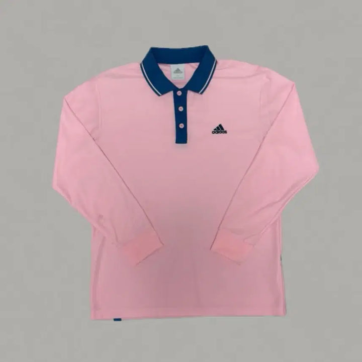 [BUNJANG] Adidas Pink Long Sleeve Performance Polo T-Shirt / 아디다스 핑크 긴팔 기능성 폴로 티셔츠
