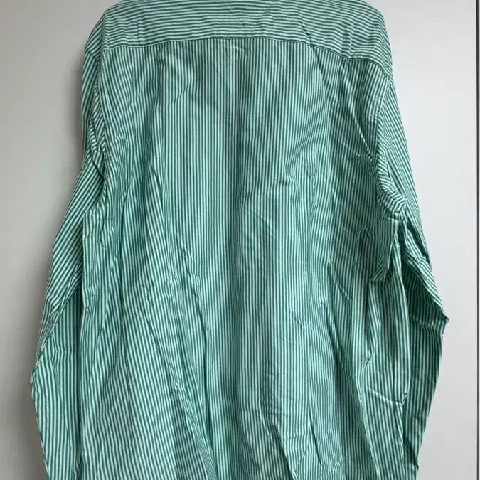 [BUNJANG] Tommy Hilfiger Slim Fit Green Striped Shirt / [XL] 타미힐피거 슬림핏 그린 스트라이프 셔츠