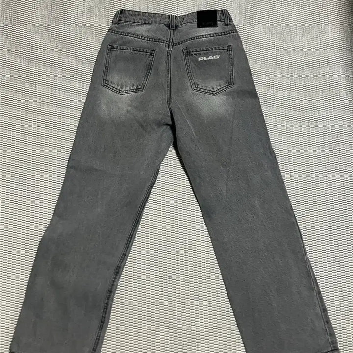 [BUNJANG] PLAC 051 Black Denim Jeans / Plac 051 흑청 데님