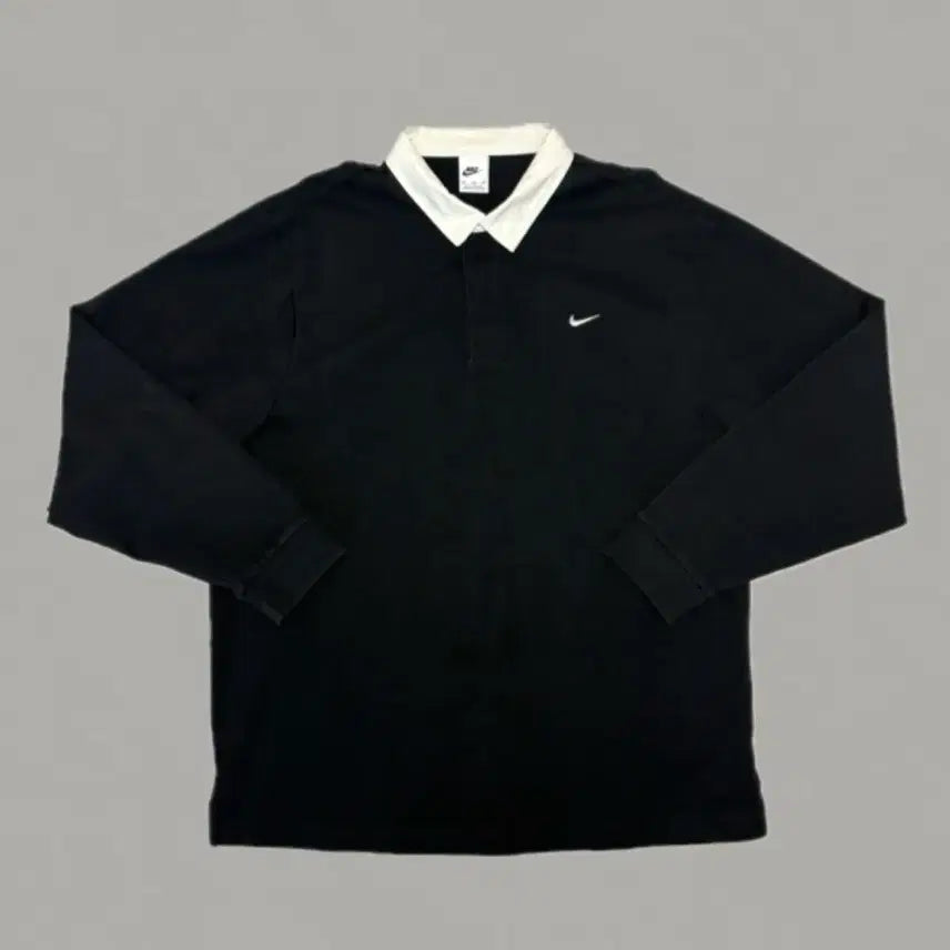 [BUNJANG] Nike Black Rugby Long Sleeve T-Shirt / 나이키 블랙 럭비 긴팔 티셔츠