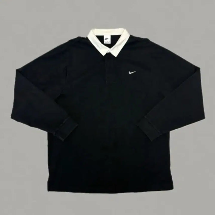 [BUNJANG] Nike Black Rugby Long Sleeve T-Shirt / 나이키 블랙 럭비 긴팔 티셔츠
