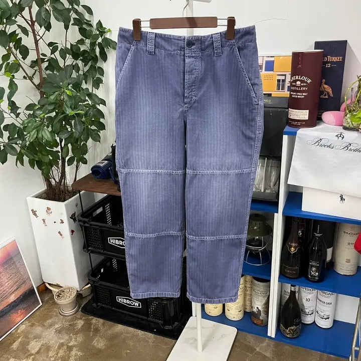 [BUNJANG] Burberry Cotton/Linen Herringbone Pants / 버버리 코튼/린넨 헤링본 팬츠 48