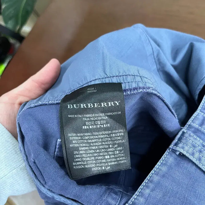 [BUNJANG] Burberry Cotton/Linen Herringbone Pants / 버버리 코튼/린넨 헤링본 팬츠 48