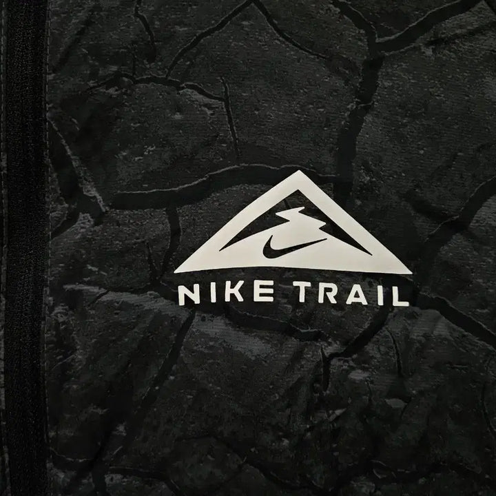 [BUNJANG] Nike Trail Hooded Windbreaker Jacket Black Pattern 95 / 나이키 트레일 후드 바람막이 블랙 패턴 95사이즈