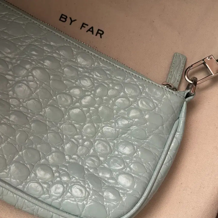 [BUNJANG] BY FAR Rachel Crocodile Embossed Leather Shoulder Bag / (정품) BY FAR 레이첼 크로커다일 숄더백 민트